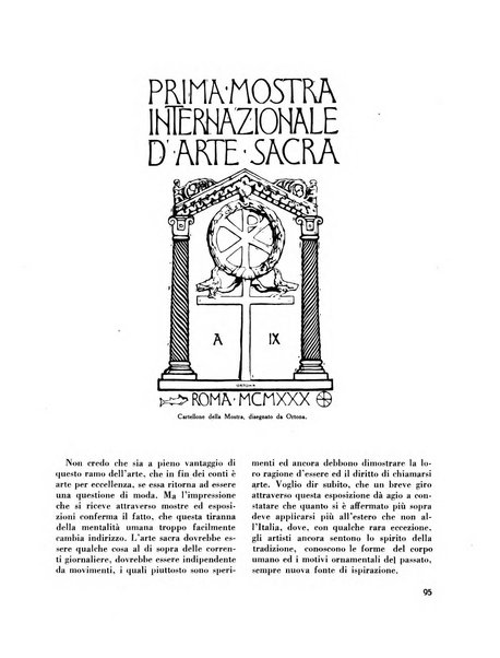 Per l'arte sacra rivista bimestrale illustrata