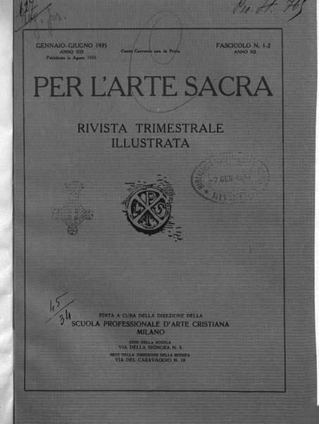 Per l'arte sacra rivista bimestrale illustrata