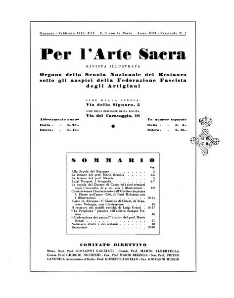 Per l'arte sacra rivista bimestrale illustrata