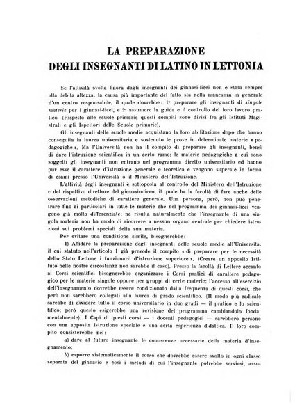 Per lo studio e l'uso del latino bollettino internazionale di studi, ricerche, informazioni