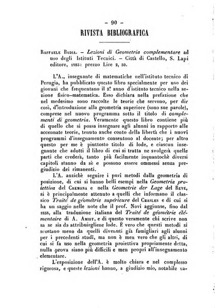 Periodico di matematica per l'insegnamento secondario