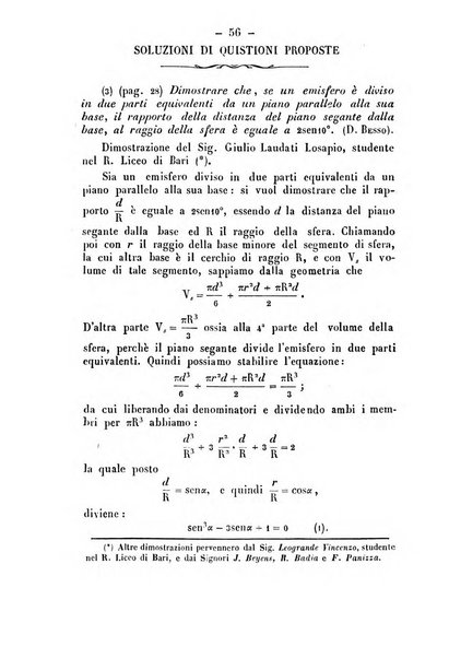 Periodico di matematica per l'insegnamento secondario