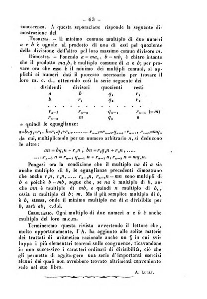 Periodico di matematica per l'insegnamento secondario