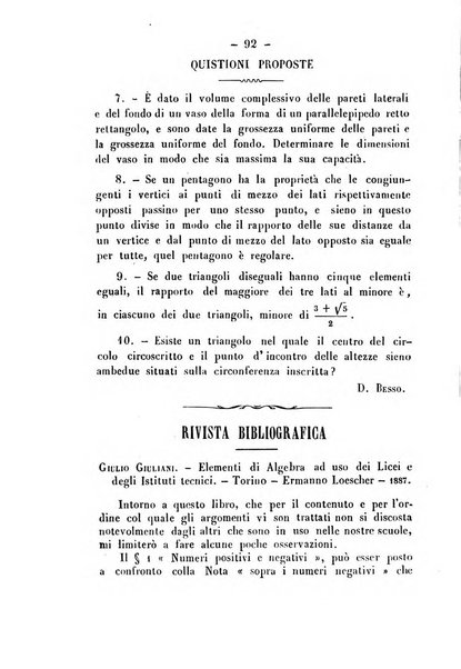 Periodico di matematica per l'insegnamento secondario