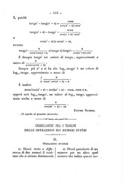 Periodico di matematica per l'insegnamento secondario