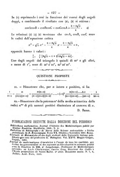 Periodico di matematica per l'insegnamento secondario