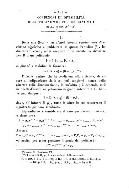 Periodico di matematica per l'insegnamento secondario