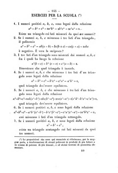 Periodico di matematica per l'insegnamento secondario