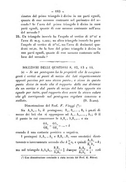 Periodico di matematica per l'insegnamento secondario