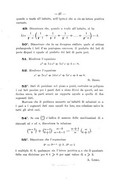 Periodico di matematica per l'insegnamento secondario