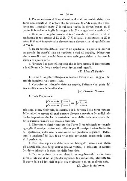 Periodico di matematica per l'insegnamento secondario