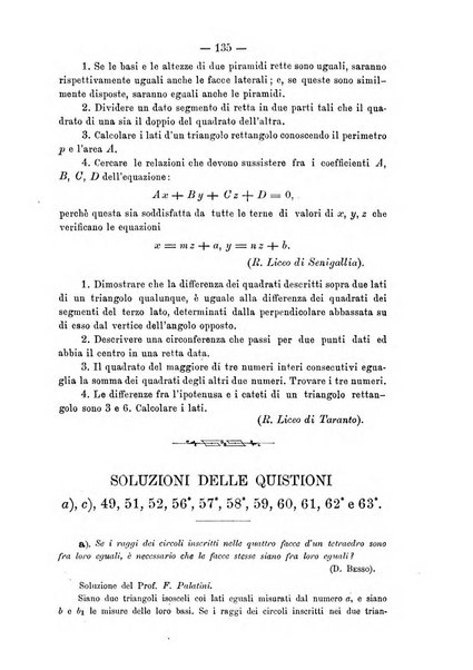 Periodico di matematica per l'insegnamento secondario