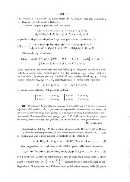 Periodico di matematica per l'insegnamento secondario