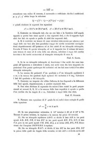 Periodico di matematica per l'insegnamento secondario