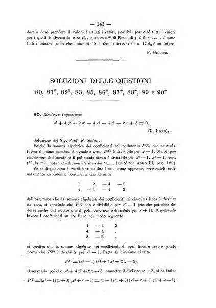 Periodico di matematica per l'insegnamento secondario