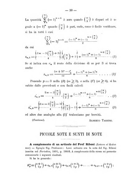 Periodico di matematica per l'insegnamento secondario