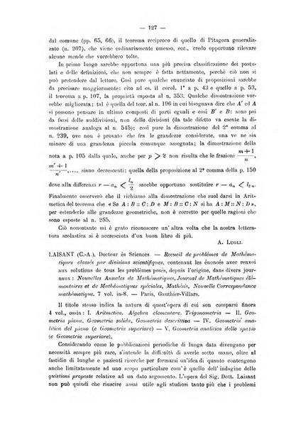 Periodico di matematica per l'insegnamento secondario