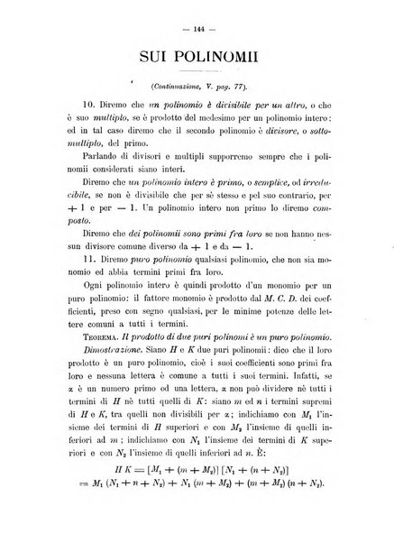 Periodico di matematica per l'insegnamento secondario