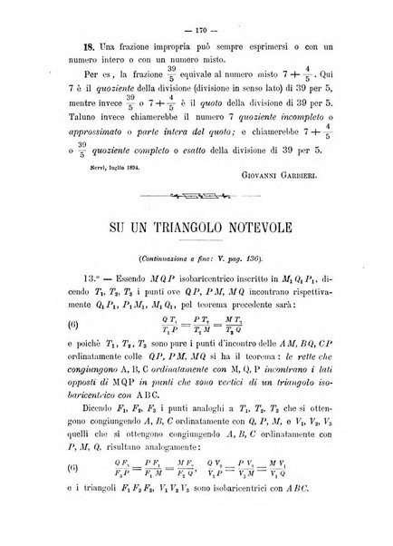 Periodico di matematica per l'insegnamento secondario