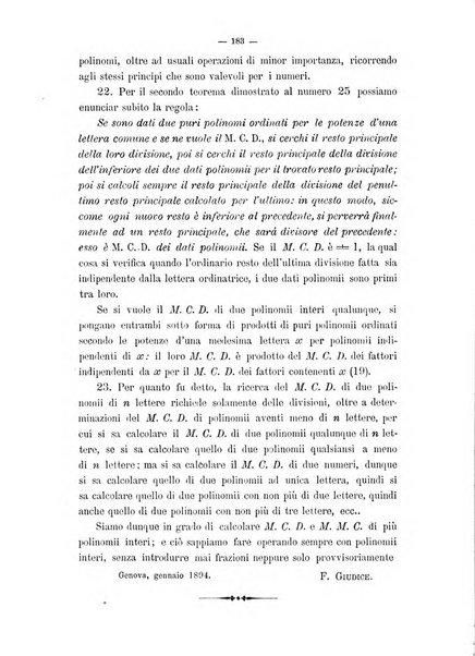 Periodico di matematica per l'insegnamento secondario