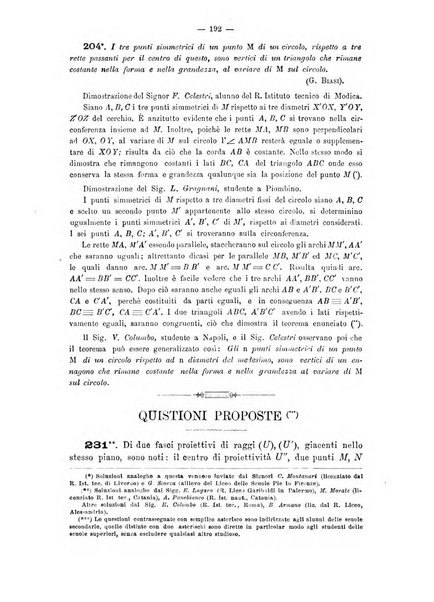 Periodico di matematica per l'insegnamento secondario