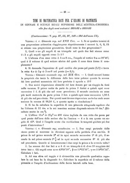 Periodico di matematica per l'insegnamento secondario