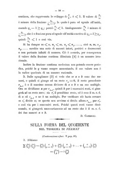 Periodico di matematica per l'insegnamento secondario