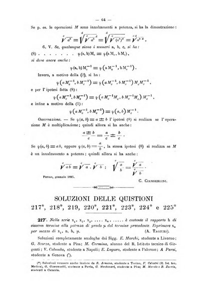 Periodico di matematica per l'insegnamento secondario