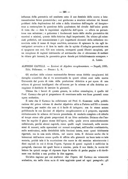 Periodico di matematica per l'insegnamento secondario