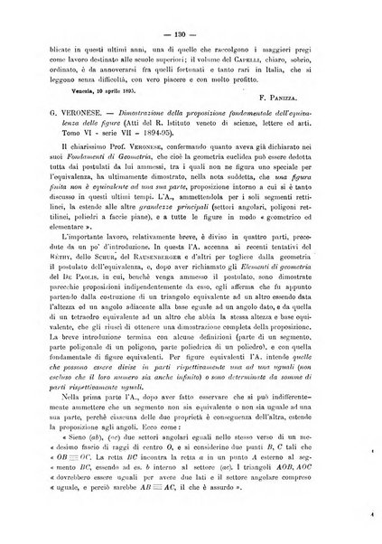 Periodico di matematica per l'insegnamento secondario