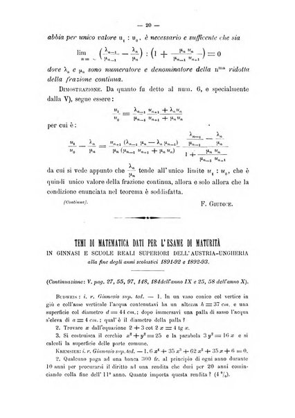 Periodico di matematica per l'insegnamento secondario