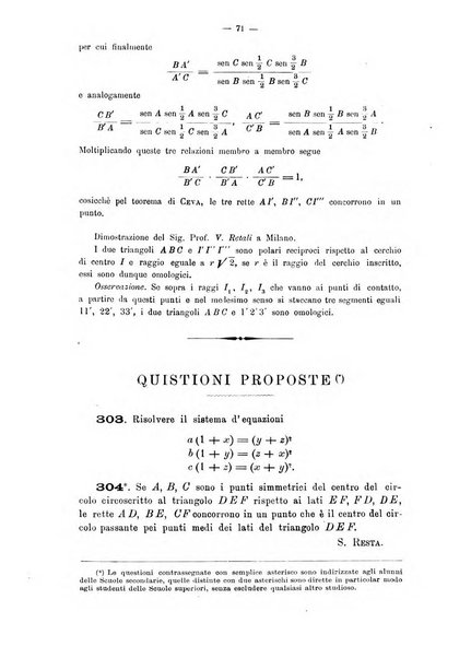 Periodico di matematica per l'insegnamento secondario