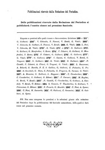 Periodico di matematica per l'insegnamento secondario