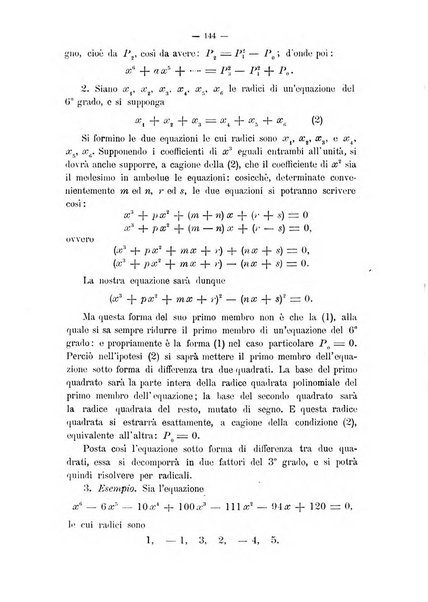 Periodico di matematica per l'insegnamento secondario