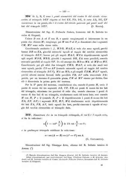 Periodico di matematica per l'insegnamento secondario