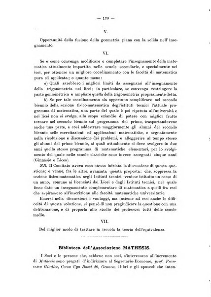 Periodico di matematica per l'insegnamento secondario