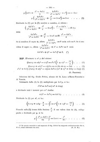 Periodico di matematica per l'insegnamento secondario