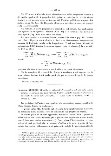 Periodico di matematica per l'insegnamento secondario