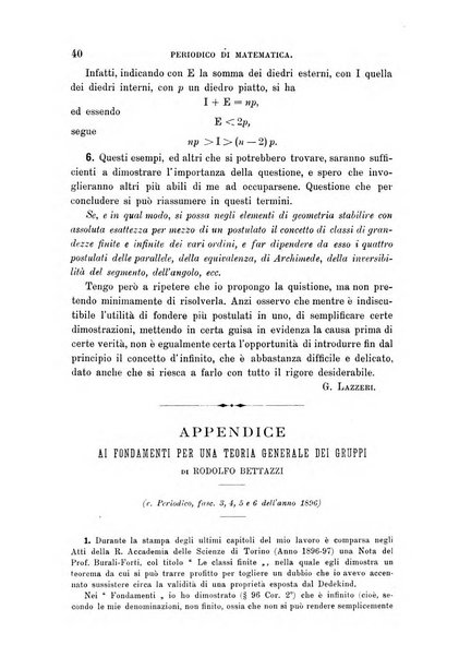 Periodico di matematica per l'insegnamento secondario