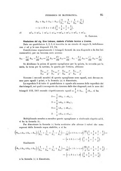 Periodico di matematica per l'insegnamento secondario