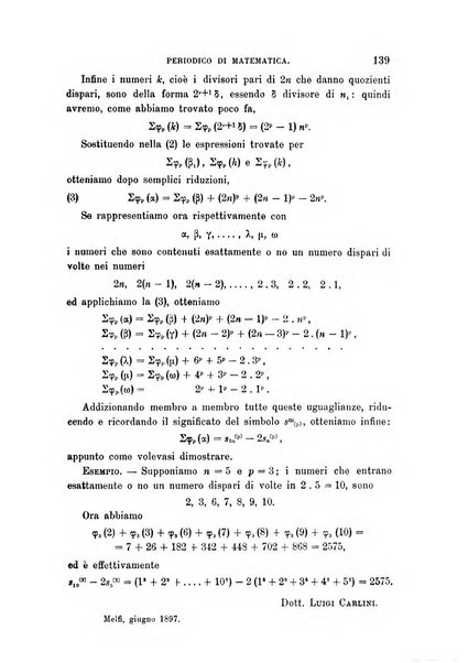 Periodico di matematica per l'insegnamento secondario