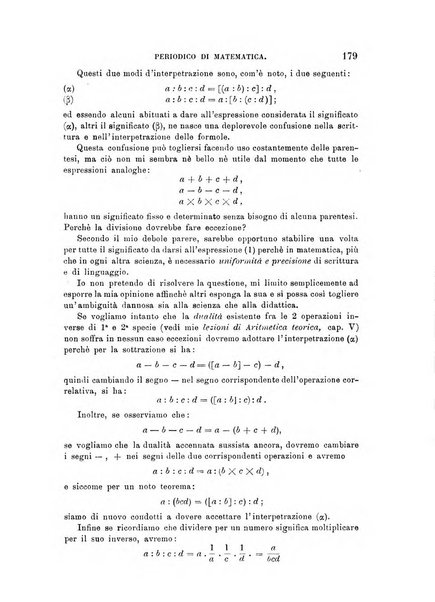 Periodico di matematica per l'insegnamento secondario