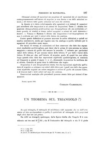 Periodico di matematica per l'insegnamento secondario