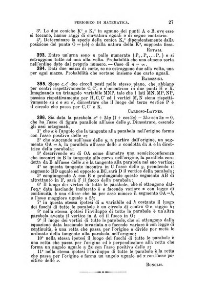 Periodico di matematica per l'insegnamento secondario