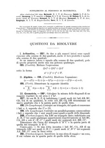 Periodico di matematica per l'insegnamento secondario