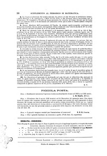 Periodico di matematica per l'insegnamento secondario