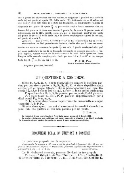 Periodico di matematica per l'insegnamento secondario