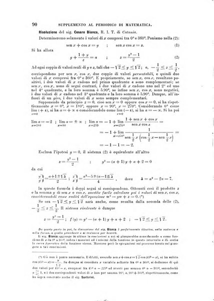 Periodico di matematica per l'insegnamento secondario