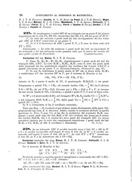 Periodico di matematica per l'insegnamento secondario