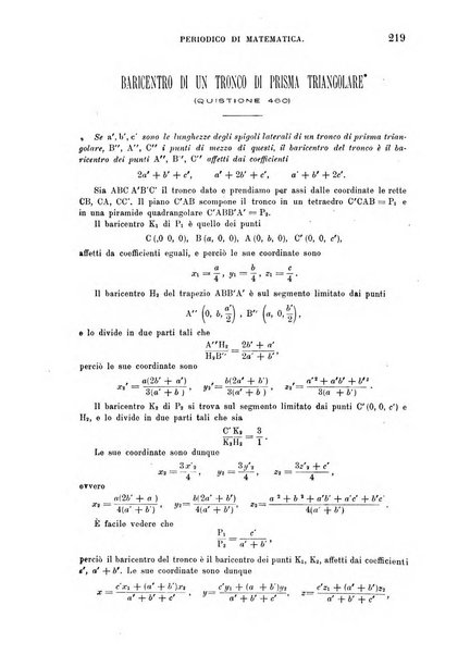 Periodico di matematica per l'insegnamento secondario